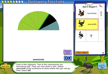 Cassowary fractions
