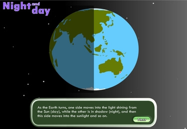 Earth rotation: night and day