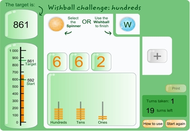 Wishball challenge: hundreds