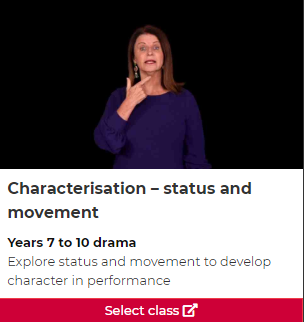 Characterisation – status and movement