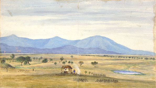 'Lambing station, Challicum', c1850