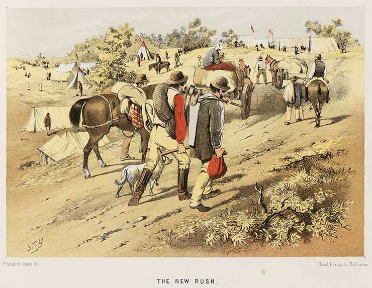 'The new rush', 1865